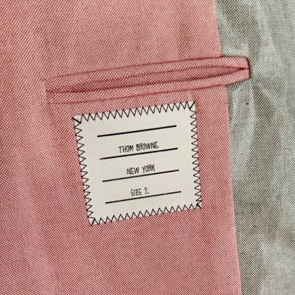 Thom Browne Blue Chambray Coated Cotton Coat - Picture 14 of 14